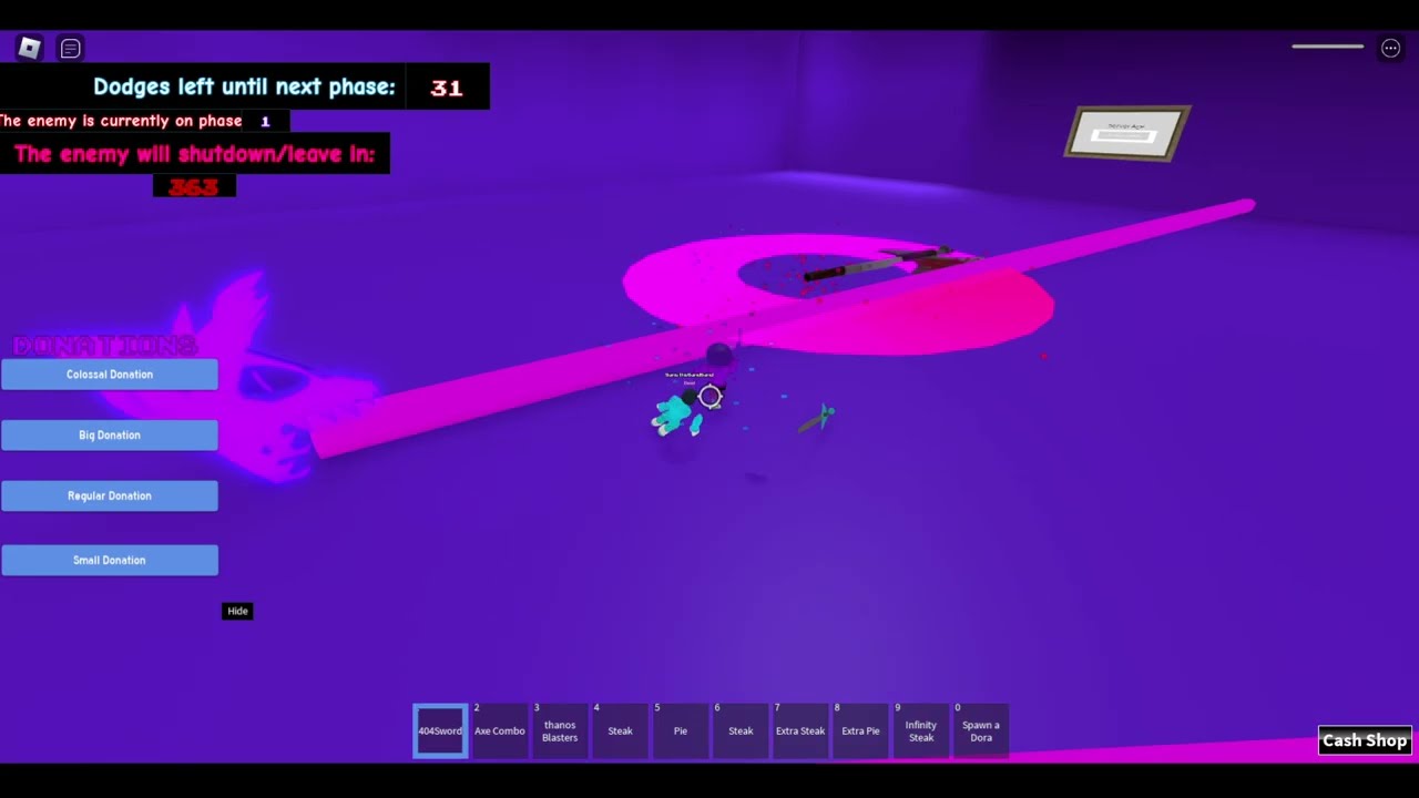 PURPLE Sans beaten | sand underman but he has a gun.