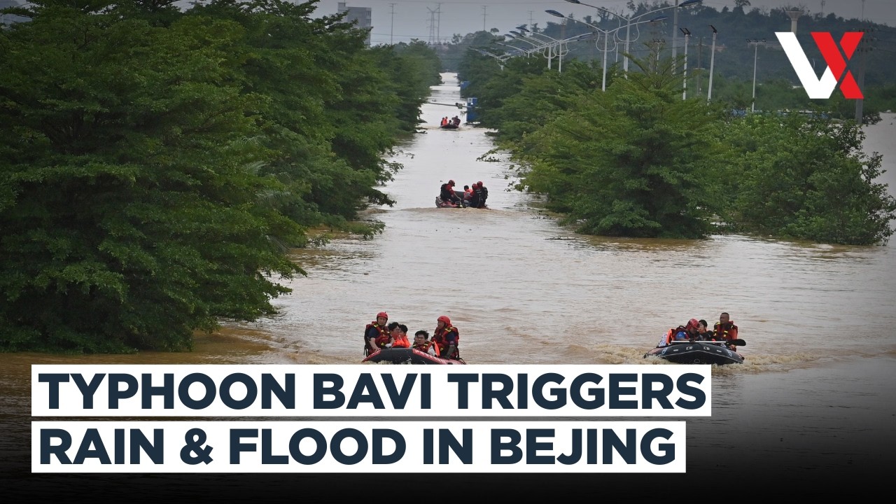 Typhoon Bavi Soaks Beijing | Torrential Rain Sweeps Capital After China Landfall | VERTEX