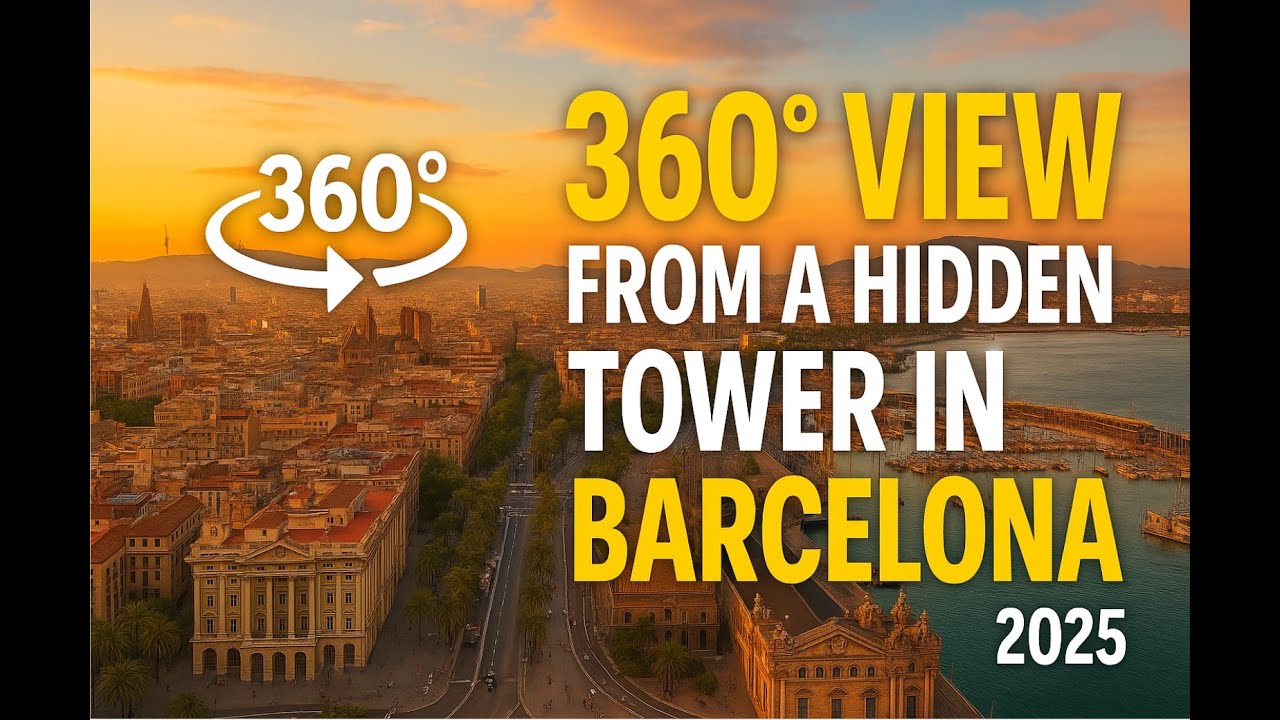 Unreal 360° 8K Barcelona View from Columbus Tower | 2025 | VR360°