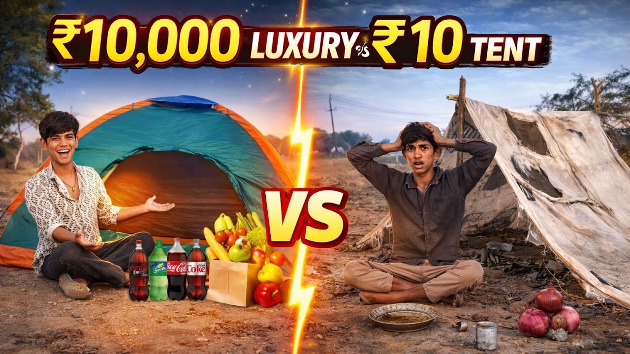 High and Low Budget Camping Challenge in Different Tent. Camping Video...@MRINDIANHACKER 