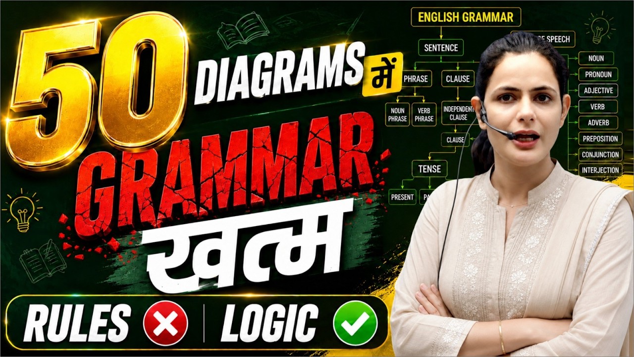 50 Grammar Diagrams in One Shot 🔥 | English Grammar Complete Revision | Rules❌ Logic ✅ | Suman Ma'am