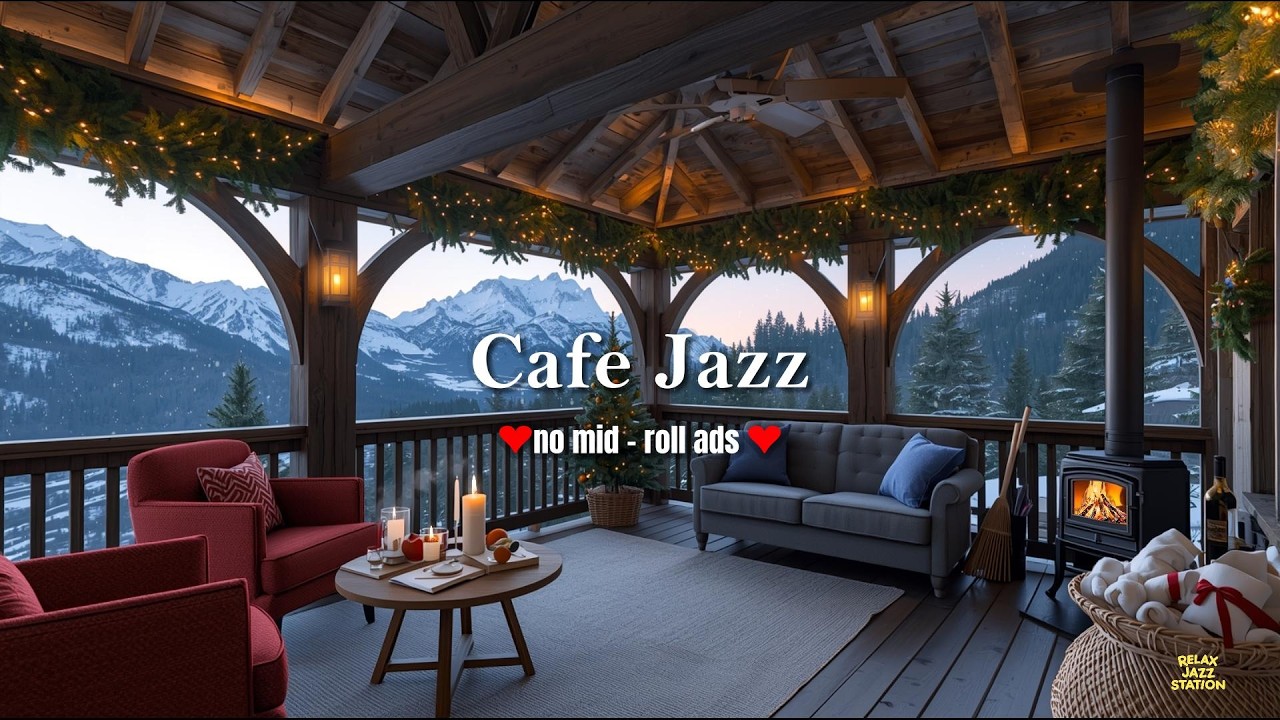 Winter Café Jazz (NO MID-ROLL ADS) – Cozy Coffee Shop Ambience for Study & Relaxation☕