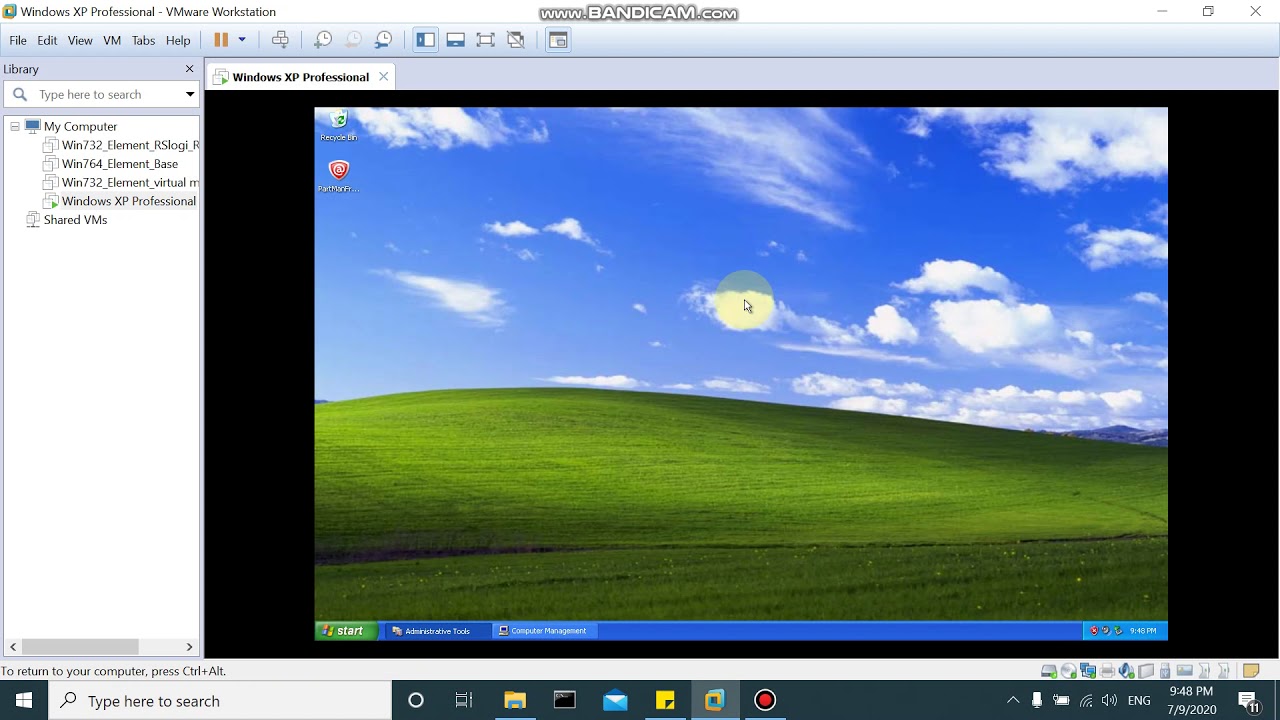 VM Virtual Machine XP Creating New Partition and Creating New Hard Disk  or Hard Drive Virtual