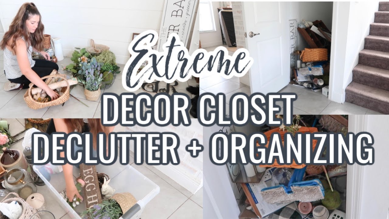 EXTREME CLOSET DECLUTTER + ORGANIZE | KONMARI SMALL CLOSET DECLUTTER | HOME DECOR DECLUTTER