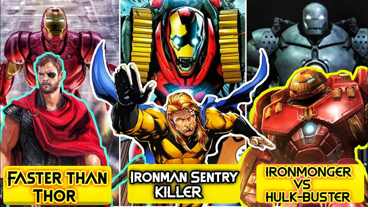 Ironman is Faster than Thor's Mjolnir and Stormbreaker. Hulkbuster vs Ironmonger