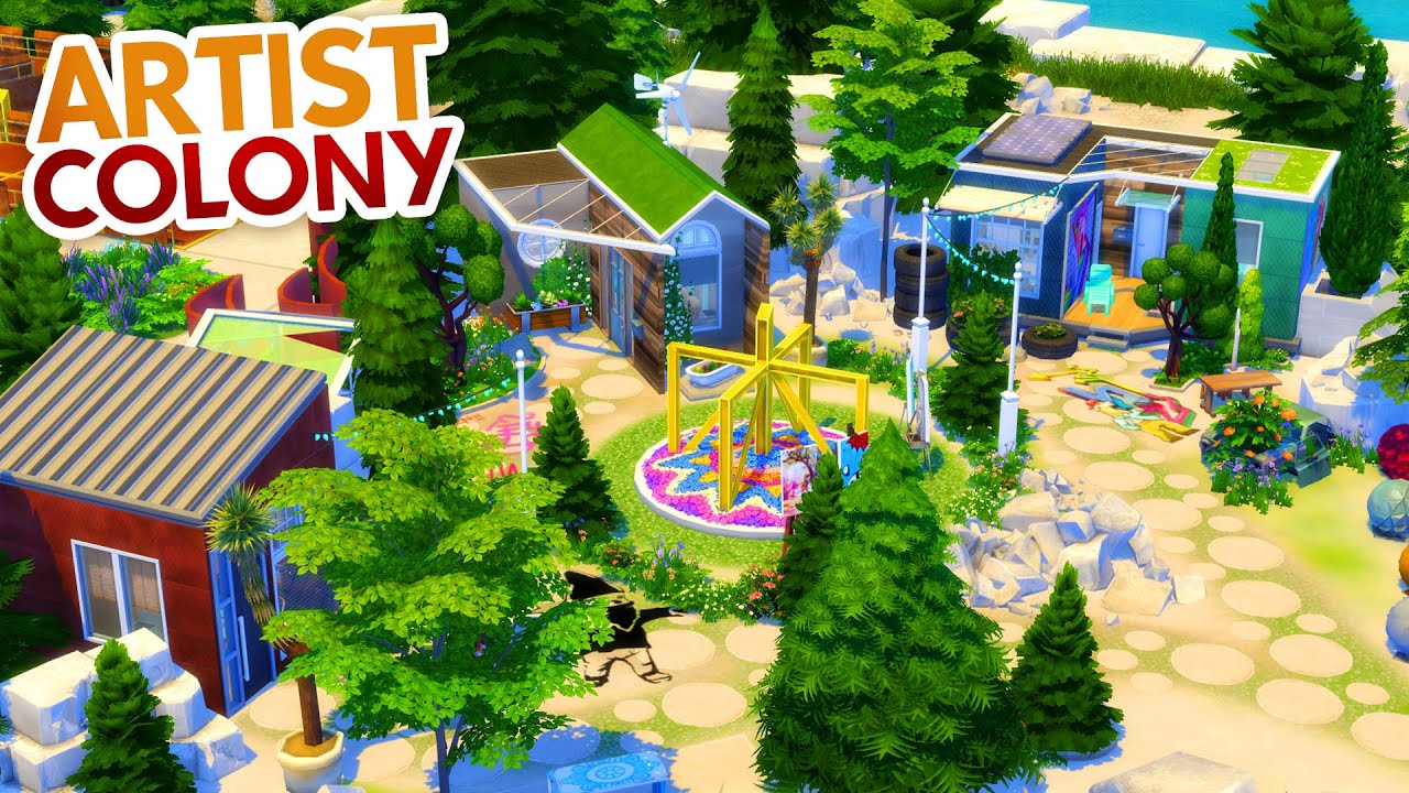 Tiny Artist Colony 🎨 // Sims 4 Speed Build