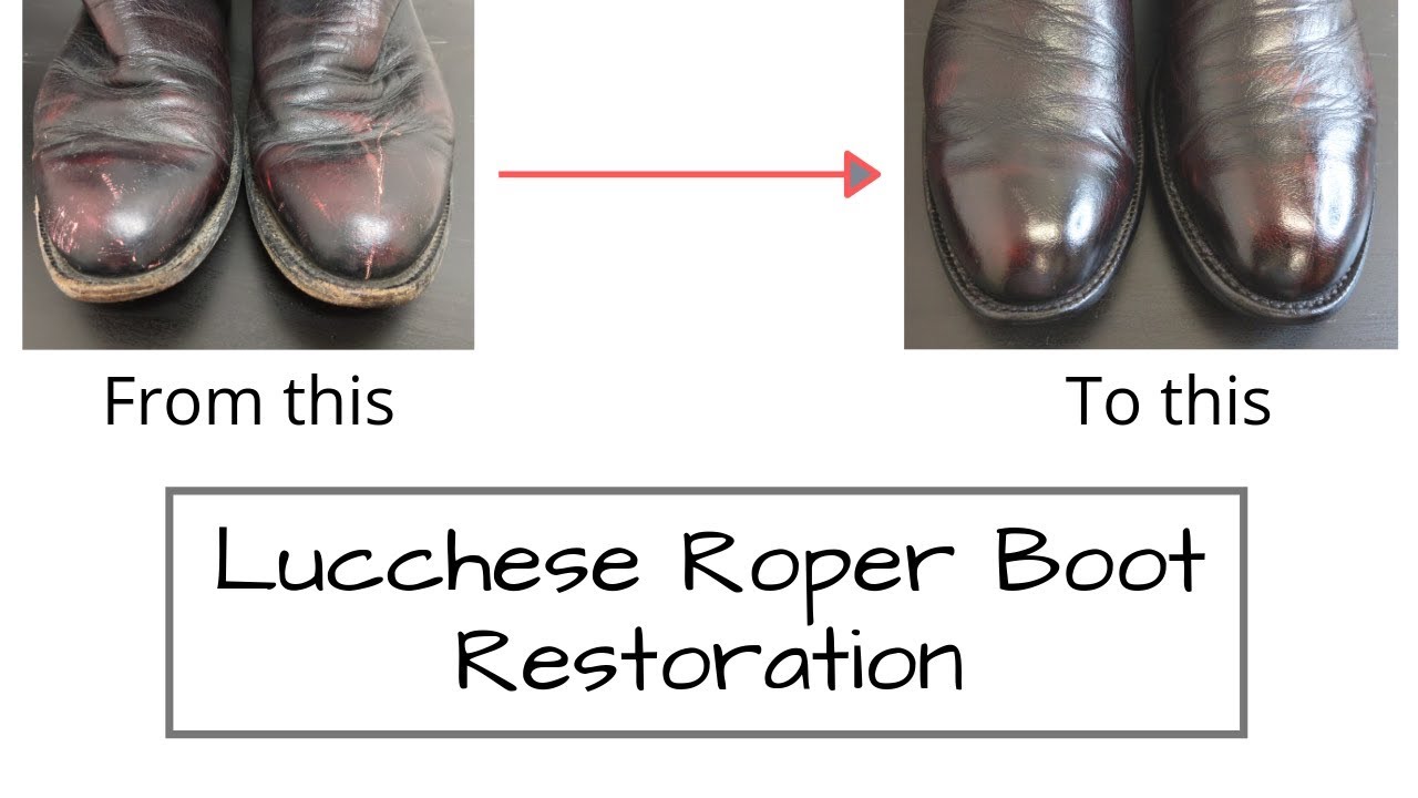 ASMR / Lucchese 2000 Roper Boot Restoration