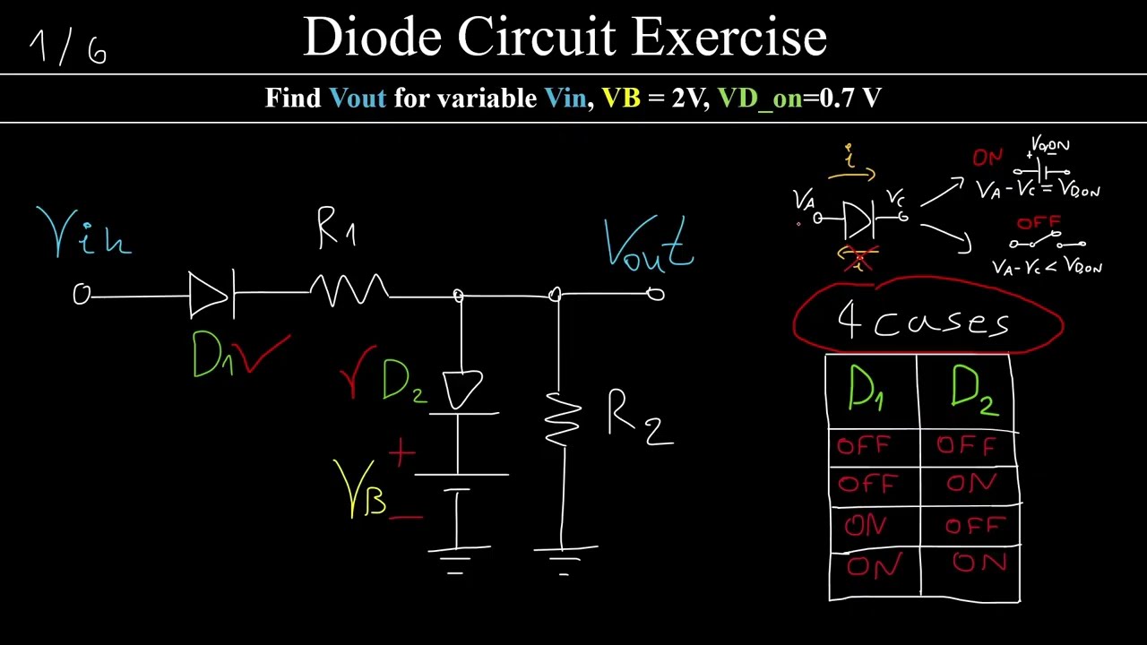 How to Solve Diode Circuits (Find output Voltage)