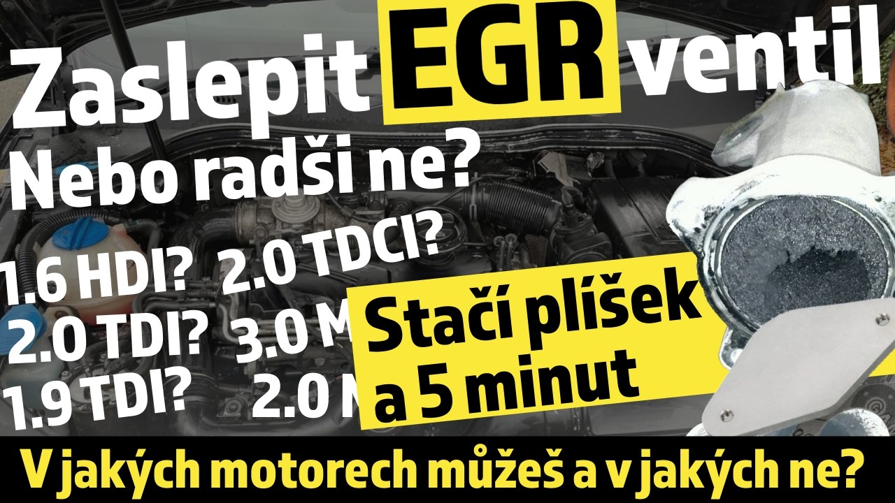 Jak zaslepit EGR ventil? Proč jo a proč bys to neměl dělat?