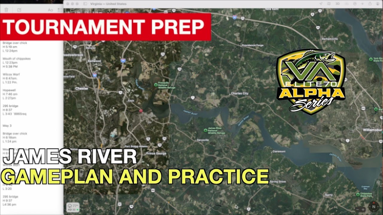🎣 Practice Day on the Tidal James River | VA Elite 70 Prep + Tidal Fishing Tips 🐟