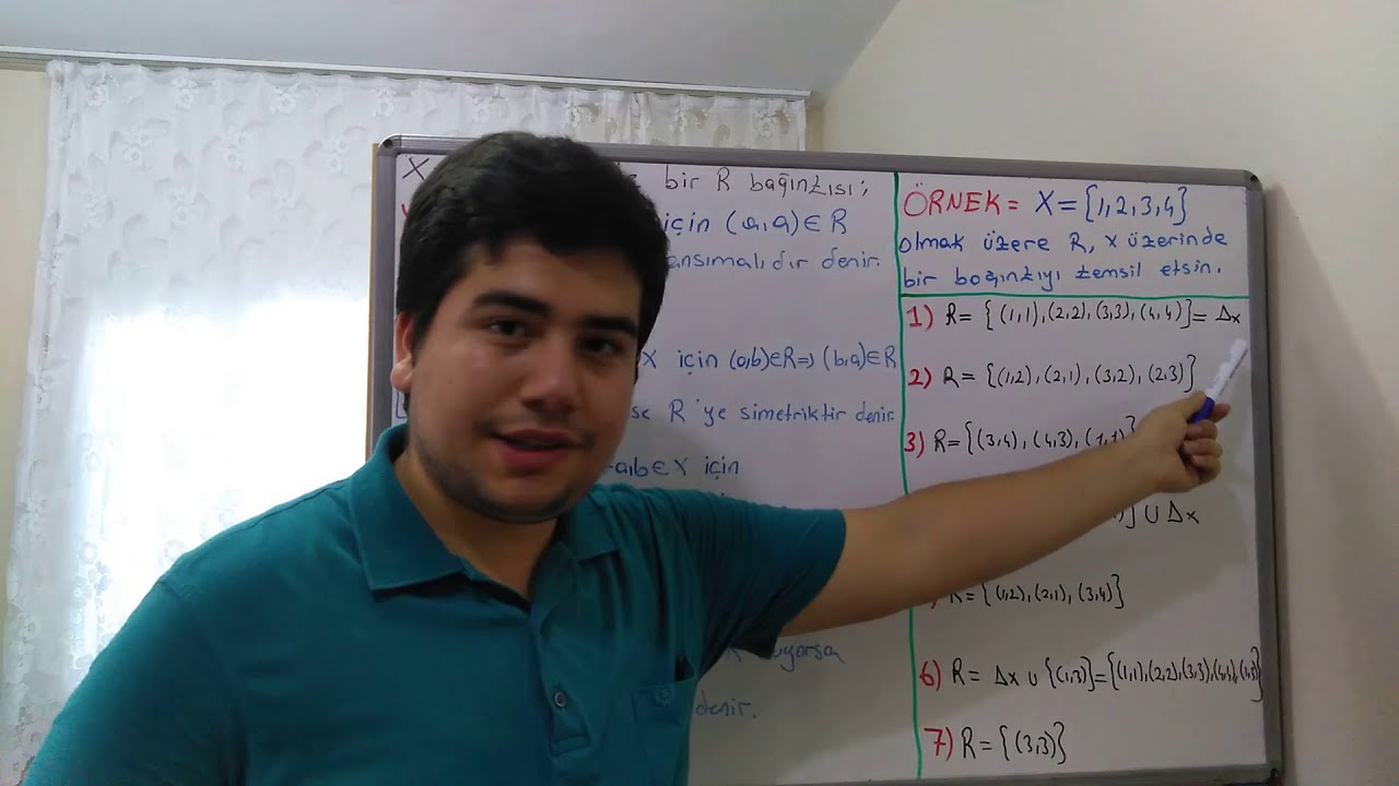 YANSIYAN- SİMETRİK -TERS SİMETRİK VE GEÇİŞKEN BAĞINTILAR DERS(4) SOYUT MATEMATİK