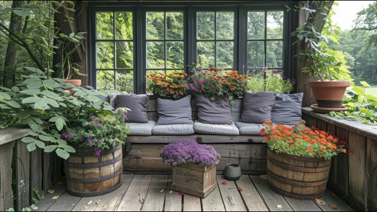Peaceful Farmhouse Garden Ideas Using Reclaimed Materials