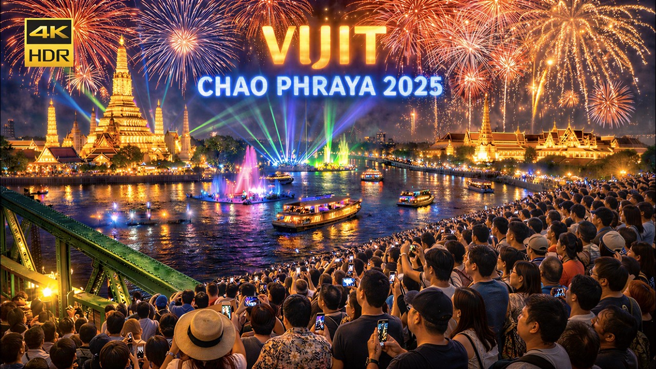 The Royal Fireworks of Vijit Chao Phraya 2025 Bangkok - The Light of Siam
