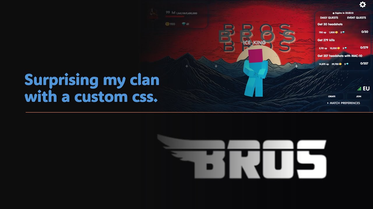 Surprising my clan with a custom css (kirka)