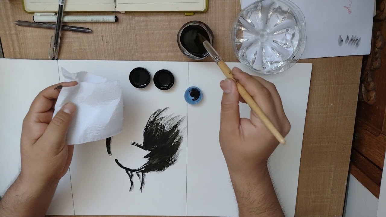 tinta china, tonalidades y chispeado