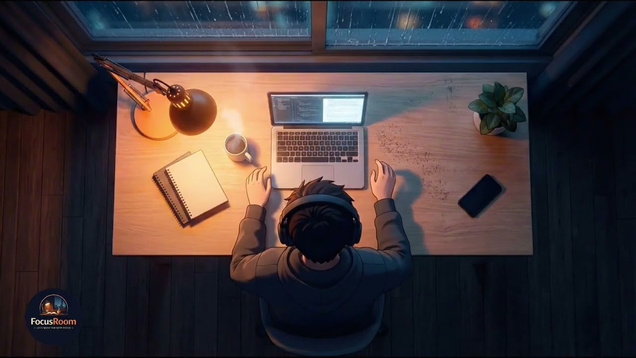 Rainy Lo Fi for Deep Focus & Study 🌧️ | 1 Hour – FocusRoom