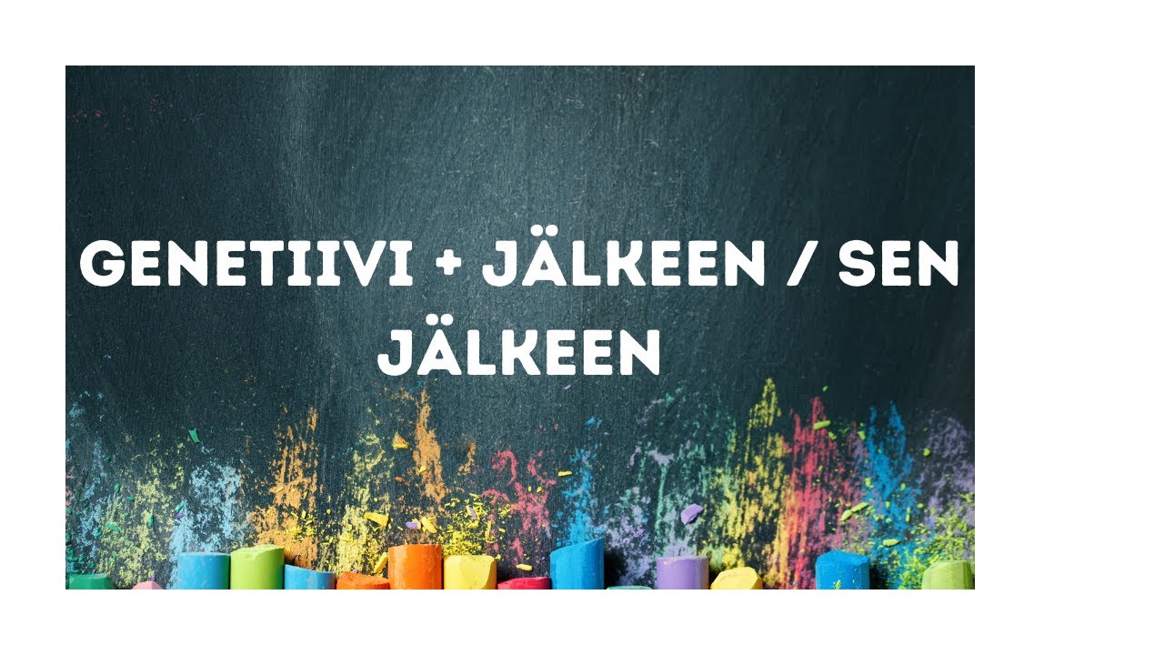 Basic Finnish Grammar: Genetiivi + jälkeen / sen jälkeen