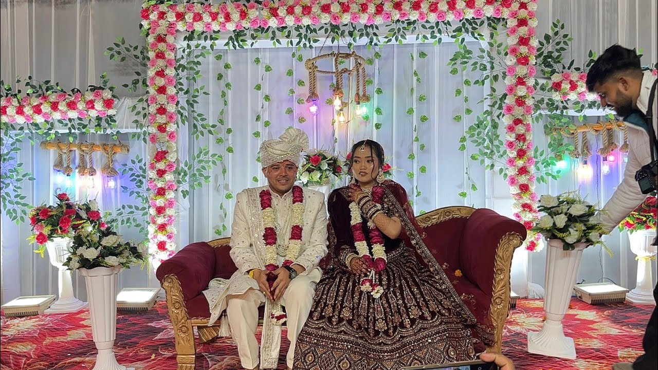 विदेशी दूल्हा दुल्हन ने💞 इंडिया में आकर रचाया विवाह🎉💐🥰🎊🎊