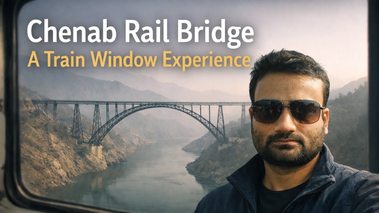Chenab Rail Bridge | A Train Window Experience | Syntax Nomad