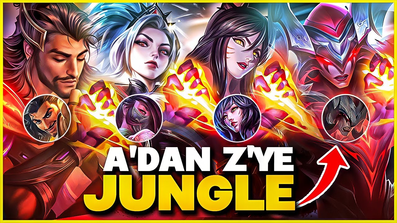 A'DAN Z'YE TÜM ŞAMPİYONLARI JUNGLE'DA OYNUYORUM! #1 (Aatrox, Ahri, Akali, Akshan)