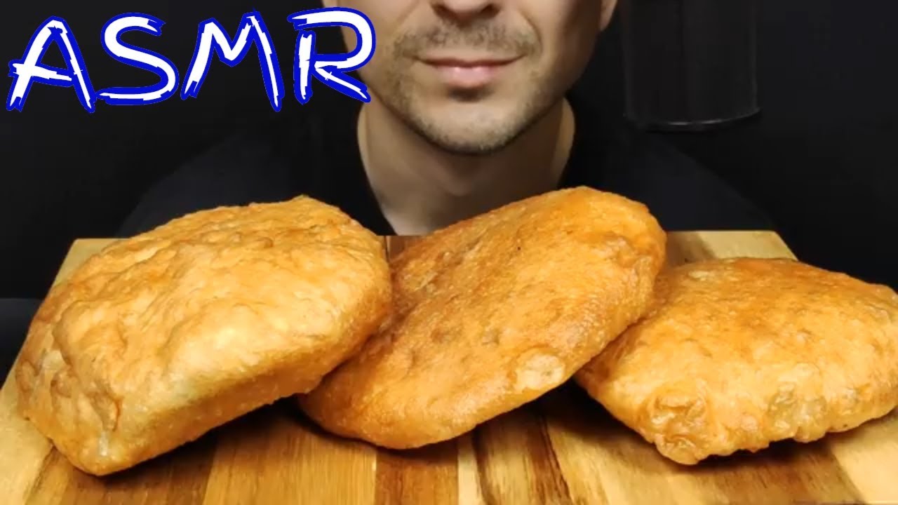 АСМР ТРИ БОЛЬШИХ БЕЛЯША МУКБАНГ | ASMR THREE LARGE BELYASHI MUKBANG  | 먹방