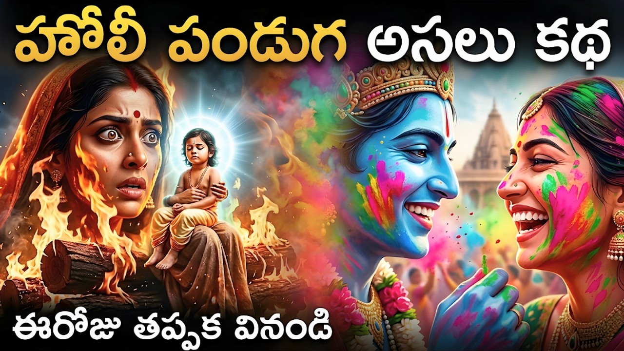 హోలీ పండుగ అసలు కథ 🎨🔥 | Real Story of Holi Festival in Telugu | Holika Dahan