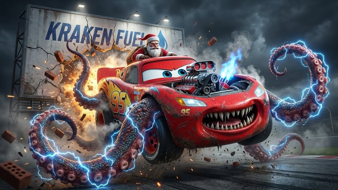Octopus McQueen Evolves! 🐙 From Speed to Sea Power | Cat & Cars Toon 3D Animation