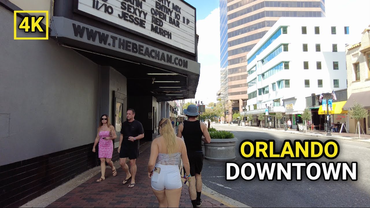 ORLANDO FLORIDA - DOWNTOWN Walking Tour [4K 60FPS]