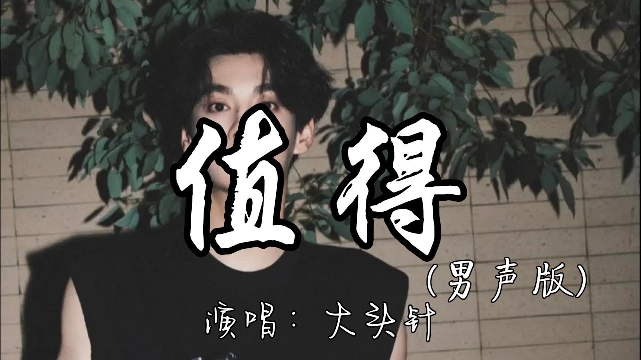 大头针 - 值得（男声版）『我们的故事 爱就爱到值得 错也错的值得，是执着是洒脱 留给别人去说。』『动态歌词MV』#翻唱 #经典老歌 #必听热门歌曲