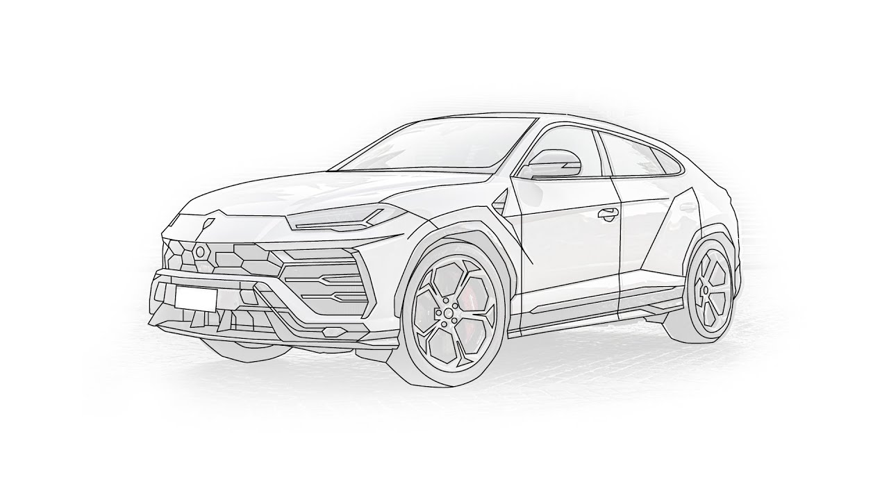 How to Create Vector Illustrator Lamborghini Urus 2020
