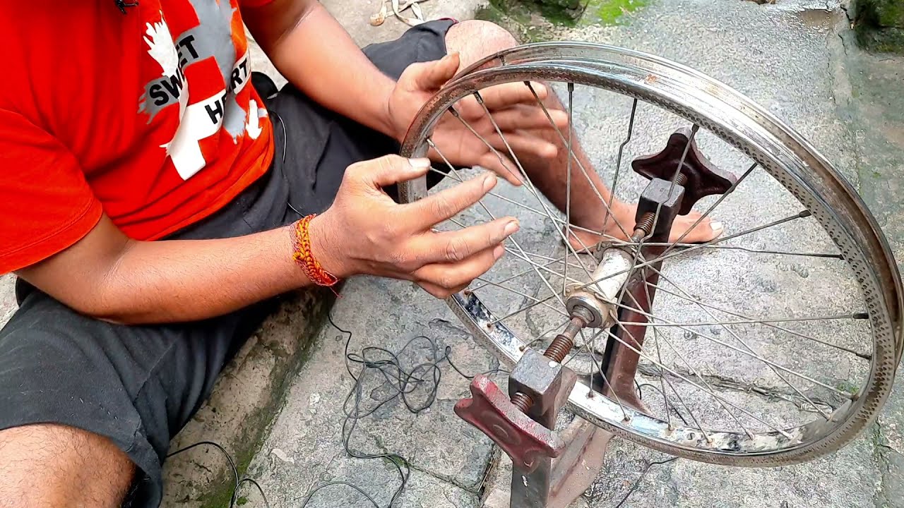 Cycle Rim | Alignment | Wheel Alignment |Sikhen Kids Cycle wheel Alignment Band Make At Home..?