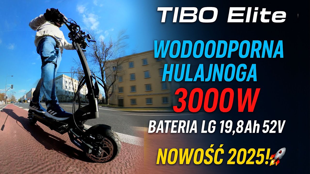 TIBO ELITE wodoodporna hulajnoga elektryczna  Nowość od firmy Tibo!!!
