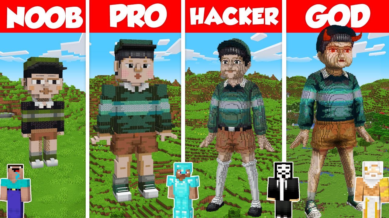 Squid Game Cheol-su Doll Build Battle Challenge - Noob vs Pro vs Hacker vs God - Minecraft Animation