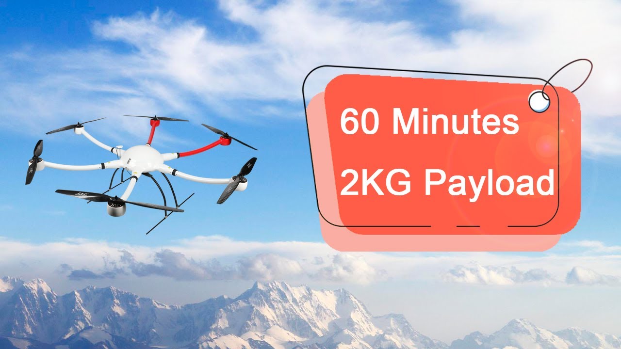 60 minutes with 2KG payload on YD6-1600S long flying time RTF drone