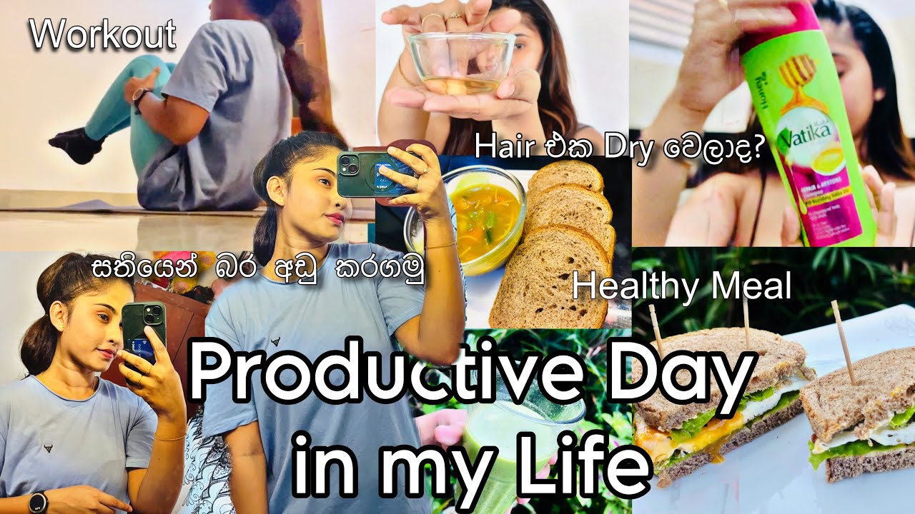 කෙට්ටු වෙන්න ආස අයට 🙀|Healthy Meal🥗|Productive Day🦋|Workout🏃‍♀️|Day in my life🪴|Srilanka🇱🇰