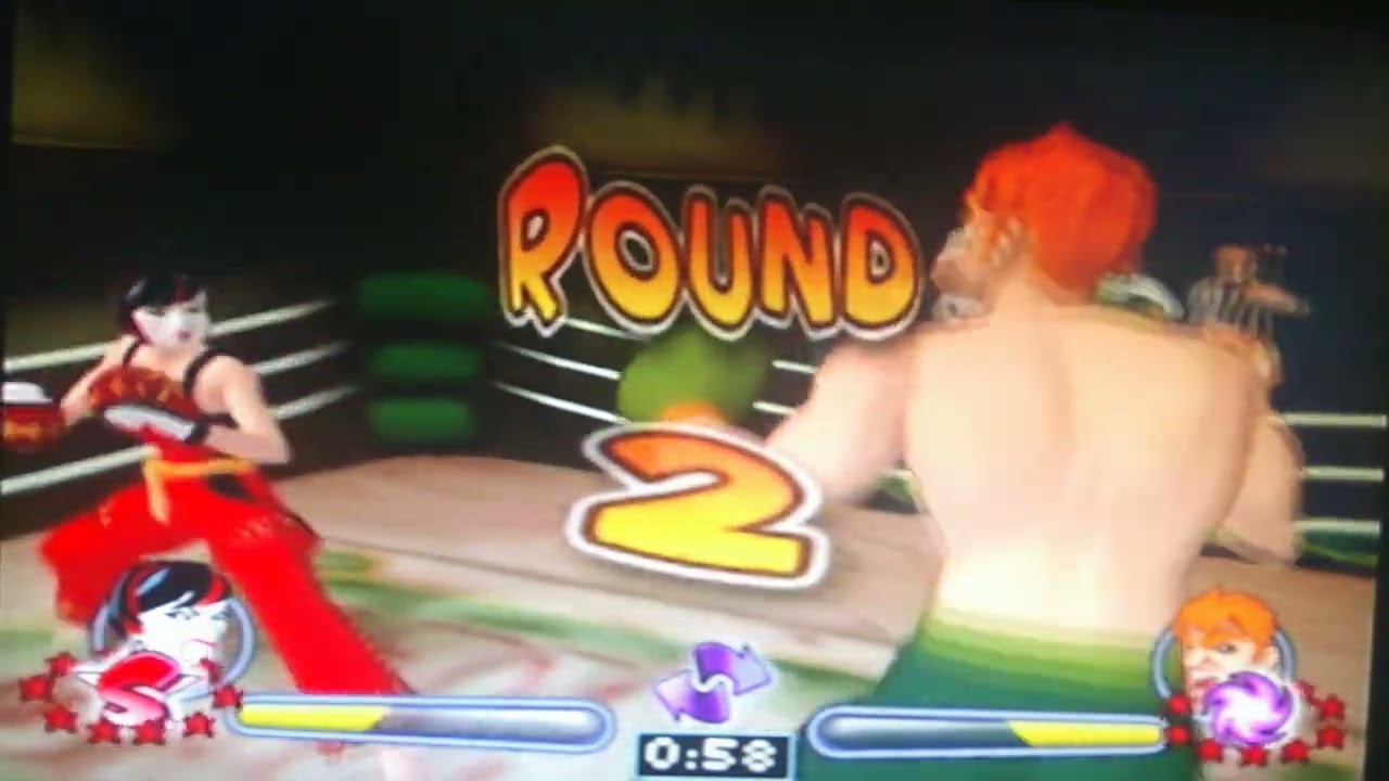 Black and bruised Maiguru vs Mickey Mcfist