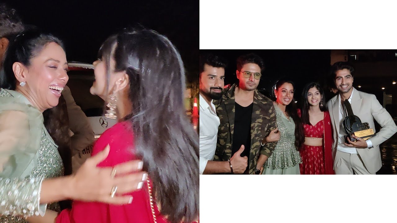 Rupali Ganguly Giving Hug To Pranali Rathod Harshad Chopda Gaurav Khanna Leaving From Award 💕💗