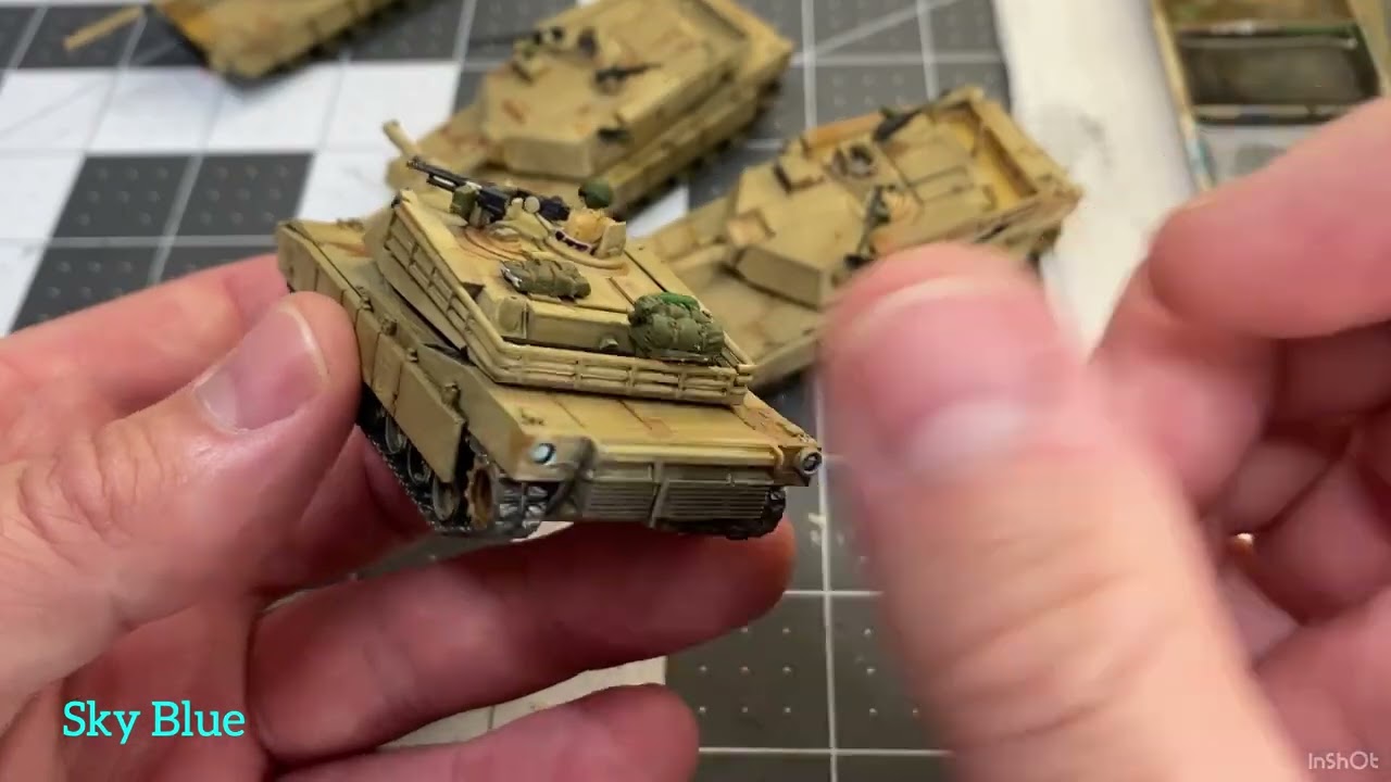 M1A1/M1A2 Abrams Tank 1990 Gulf War build part 8 adding crew and stowage. Team Yankee the game.