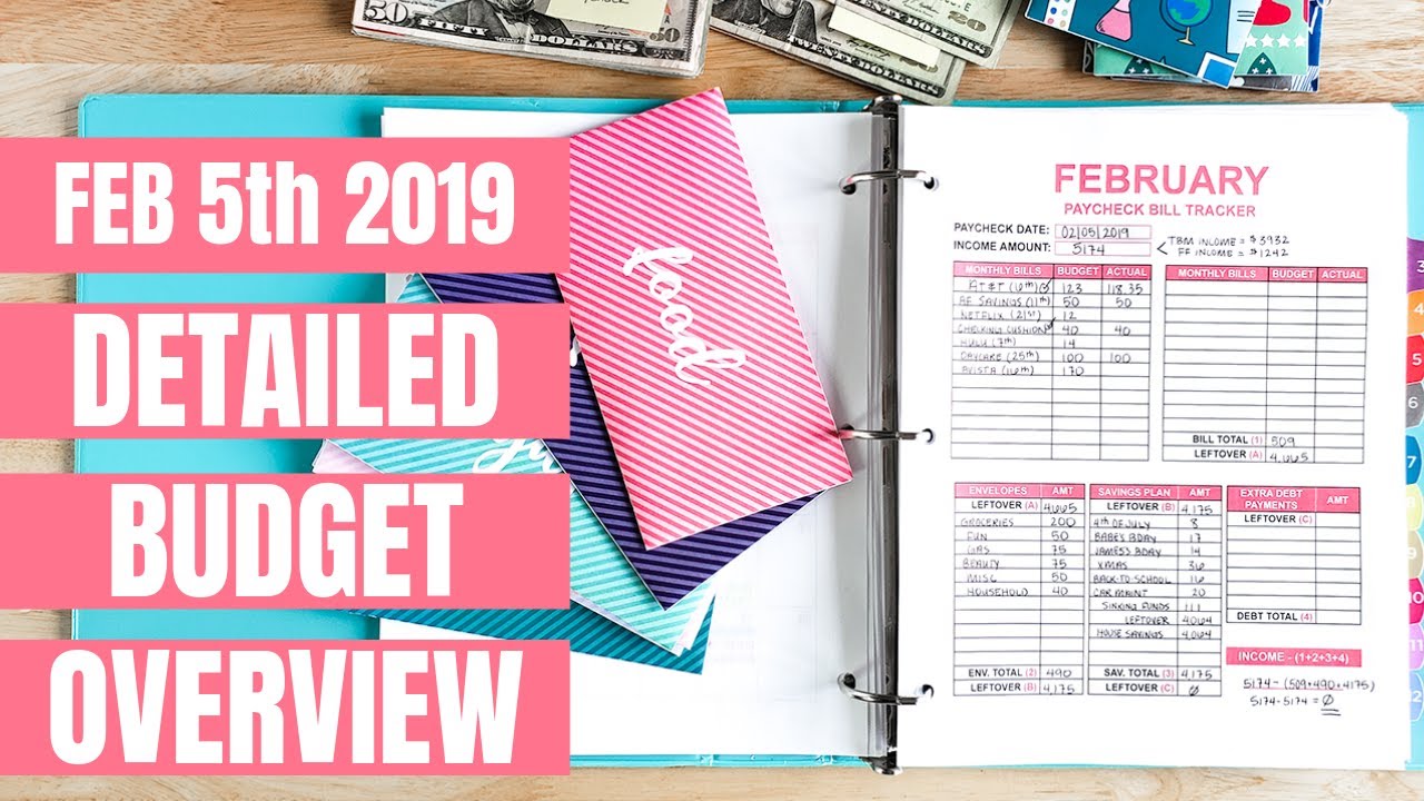 February 5th 2019 Paycheck Budget Overview