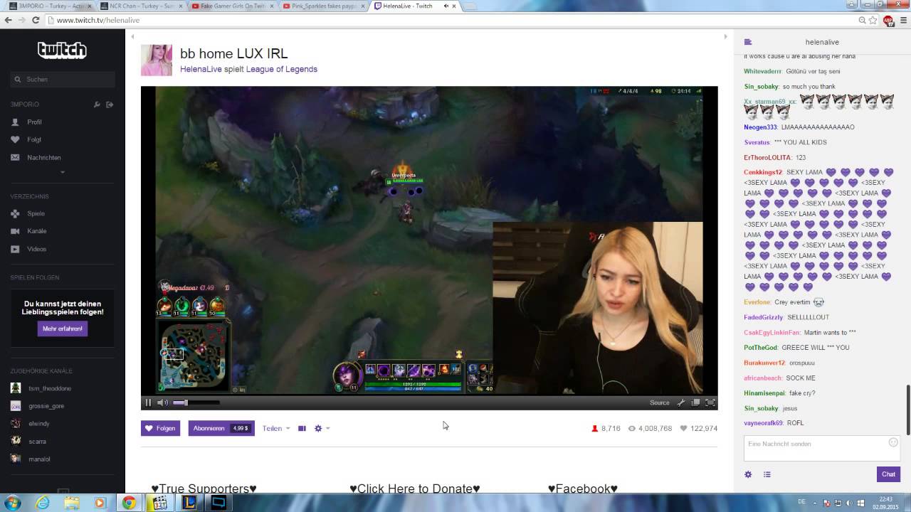 HelenaLIVE getting bullied on twitch