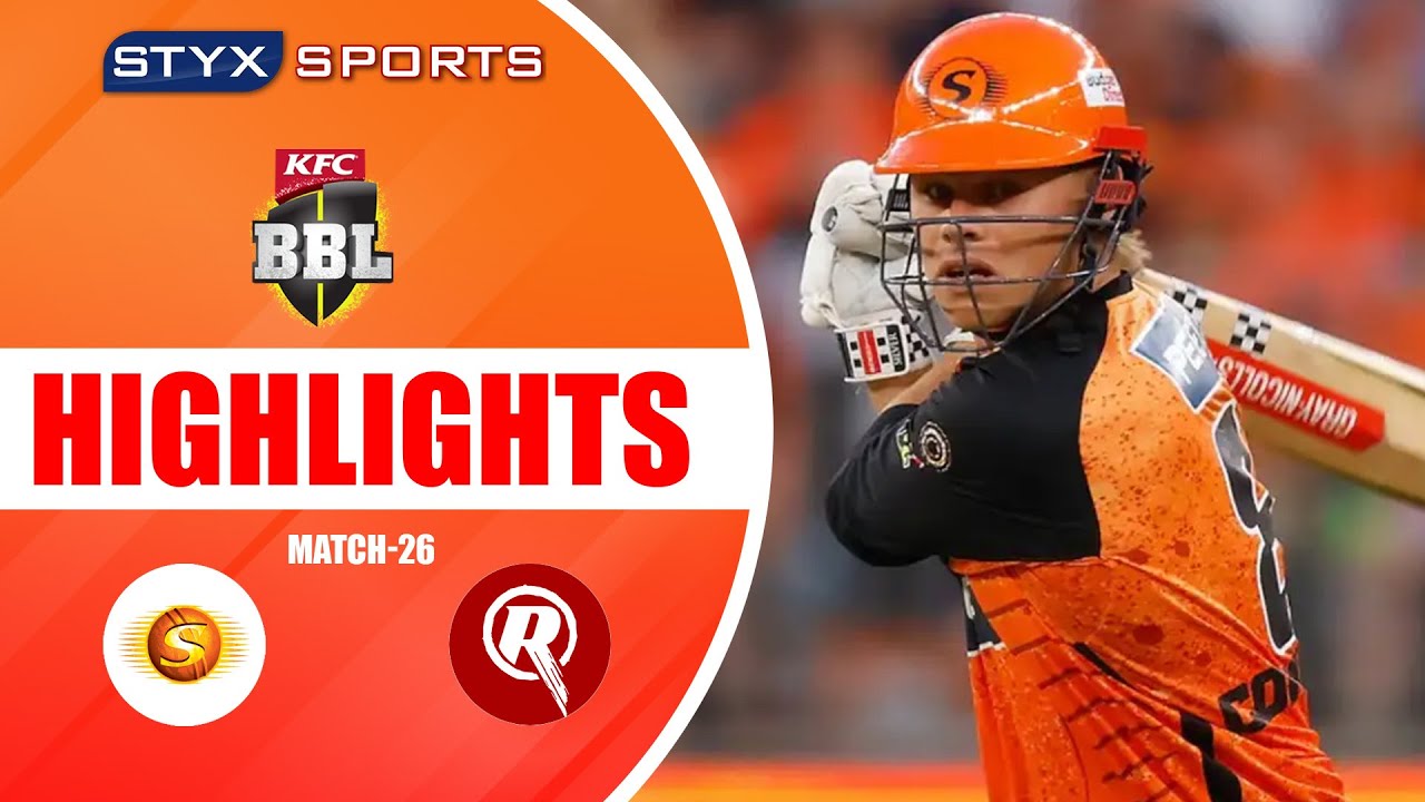 Big Bash Man's | Perth Scorchers vs Melbourne Renegades | Match - 26 |  Highlights #bbl