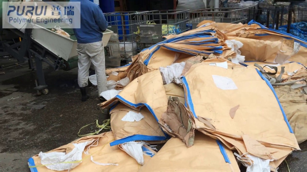 1000kg/hr PP Jumbo Bag Recycling Machine for Washing and Pelletizing (PURUI to Japan)