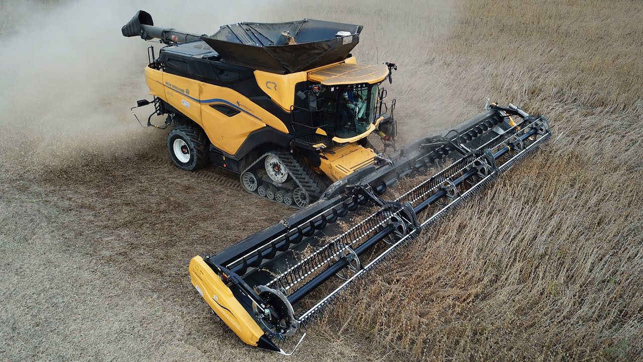 New Holland CR 11 | MacDon FD245 | Trebbiatura soia | Soybeans Harvest