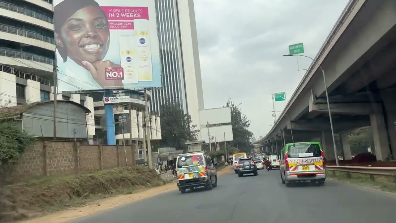 Kenyan Driver 001: A drive from 87 Near Kinoo to TRM Mall and Back at night