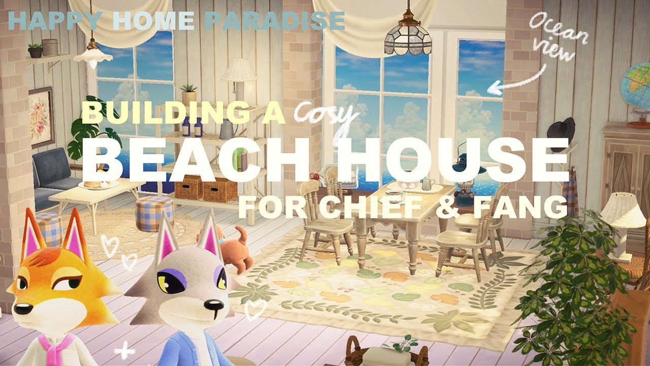 A Beach House for Chief & Fang // Animal Crossing / Happy Home Paradise