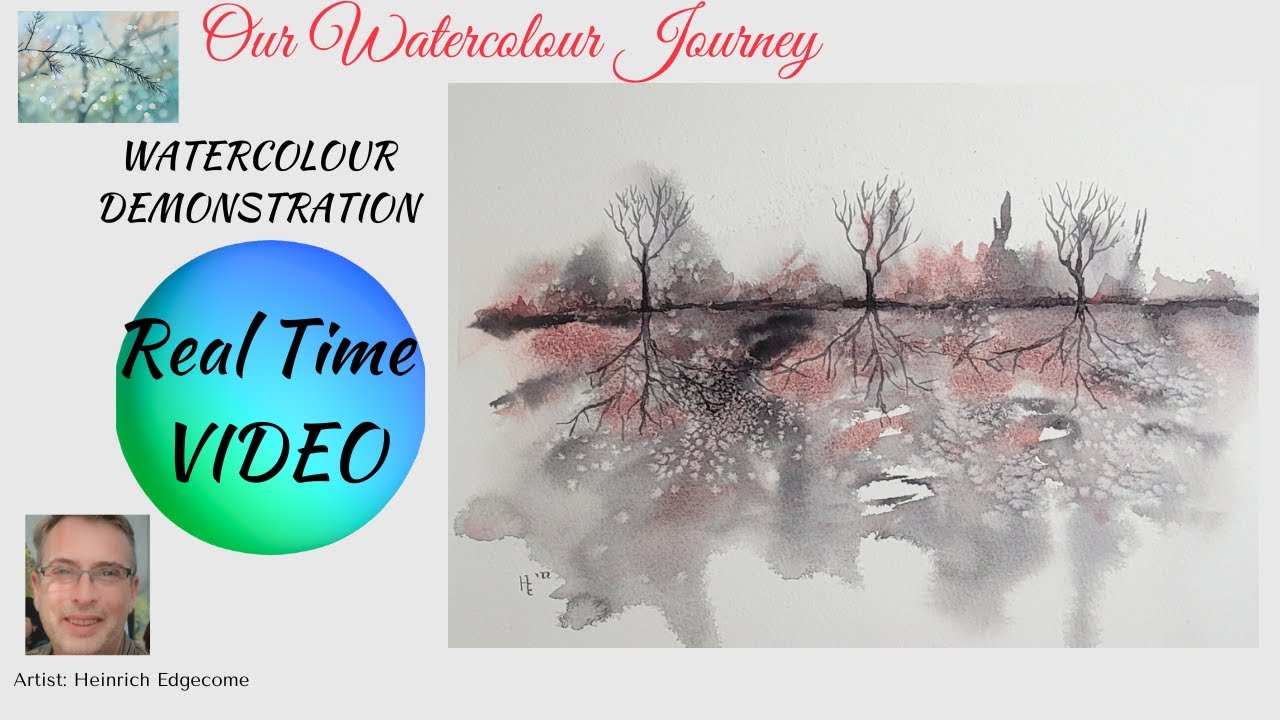 The magic of Potters pink in an easy spontaneous watercolor landscape