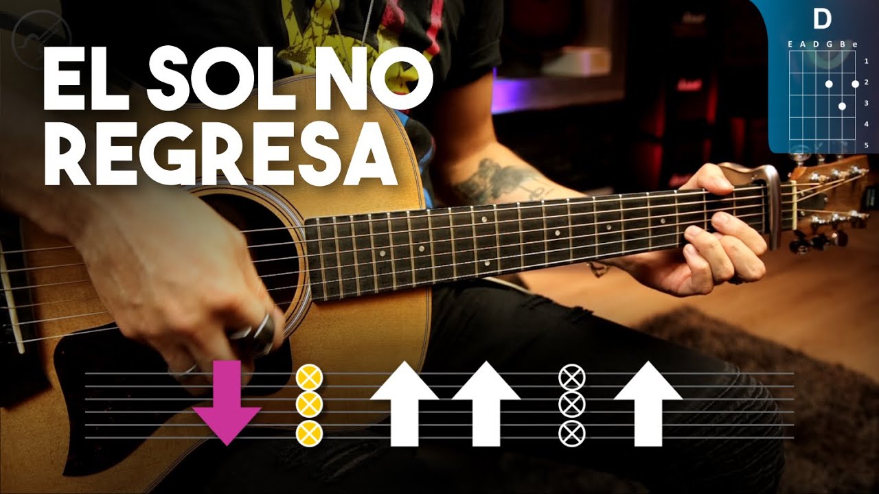 EL SOL NO REGRESA - La 5ta Estación GUITARRA Tutorial PRINCIPIANTES  SUPER FACIL | ACORDES