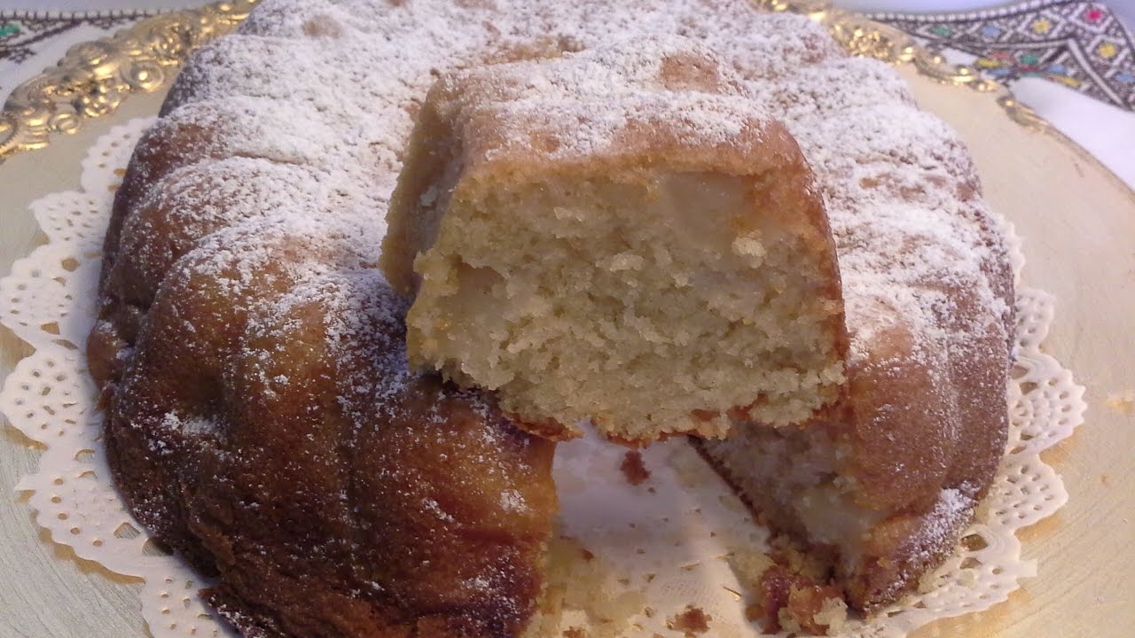 Cake au pommes كيك بالتفاح سهلة ، اقتصادية وسريعة التحضير بيضتين فقط