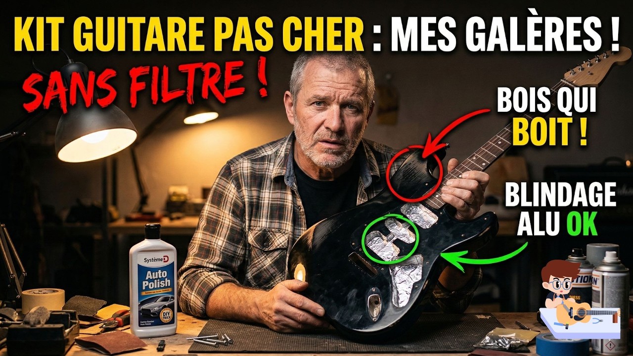 🎸 Kit Guitare Pas Cher  Galères de Peinture, Blindage et Vernis Sans Filtre