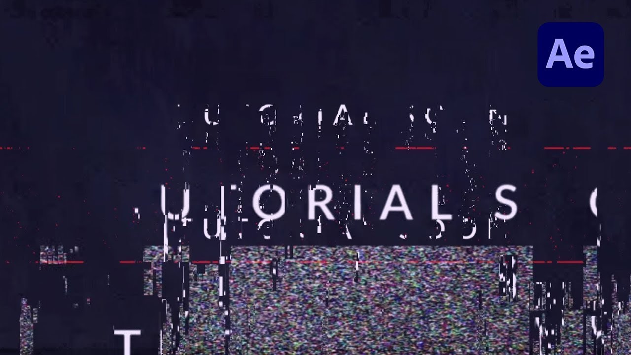 How to create an Epic Glitch Intro in After Effects - TUTORIAL